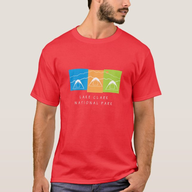 Alaska Camping Hiking Fishing USA Nature Älskare S T Shirt (Framsida)