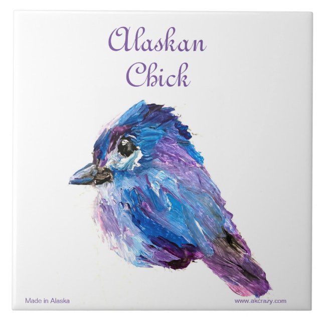 Alaska Chick Ceramic Tile Kakelplatta (Framsidan)