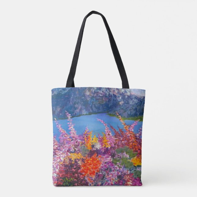 Alaska Chick _ER Fireweed back_Tote Bag Tygkasse (Baksida)