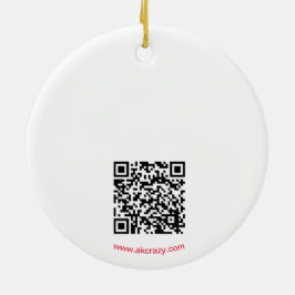 Alaska Chick keramiskt ornament w/QR_no Holid