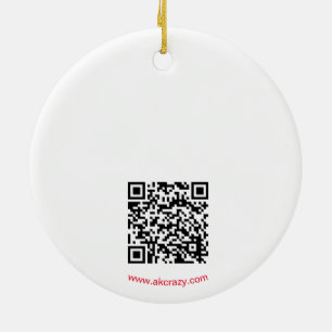 Alaska Chick keramiskt ornament w/QR_no Holid