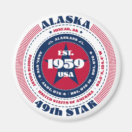 Alaska Circle Typography Souvenir Magnet