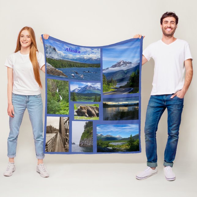 Alaska Collage Fleecefilt (På plats)