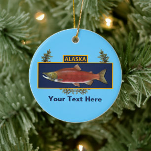 Alaska Combat Fisherman Badge Julgransprydnad Keramik
