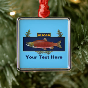 Alaska Combat Fisherman Badge Julgransprydnad Metall