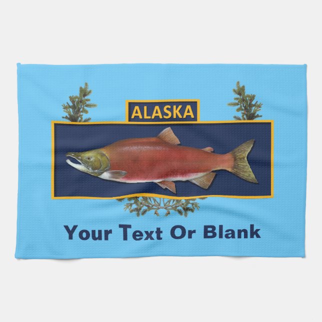 Alaska Combat Fisherman Badge Kökshandduk (Horisontell)