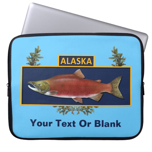 Alaska Combat Fisherman Badge Laptop Sleeve (Framsidan)