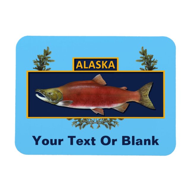 Alaska Combat Fisherman Badge Magnet (Horisontell)
