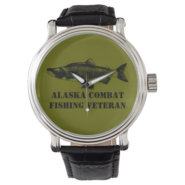 Alaska Combat Fishing Veteran Armbandsur (Framsida)