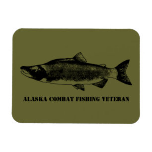 Alaska Combat Fishing Veteran Magnet