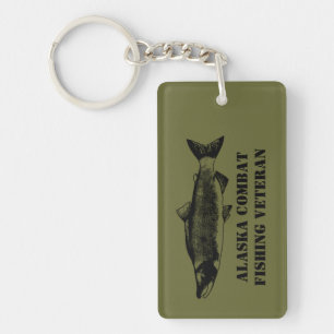 Alaska Combat Fishing Veteran Nyckelring