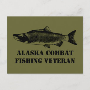 Alaska Combat Fishing Veteran Vykort