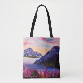 Alaska Cotton Candy Sunset Tote Bag w_ALASKA Tygkasse