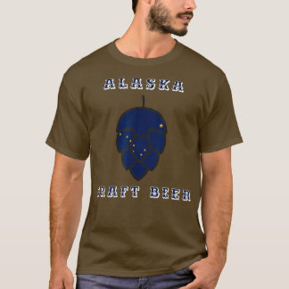 Alaska Craft Beer Statlig flagga Förenade Stater T Shirt