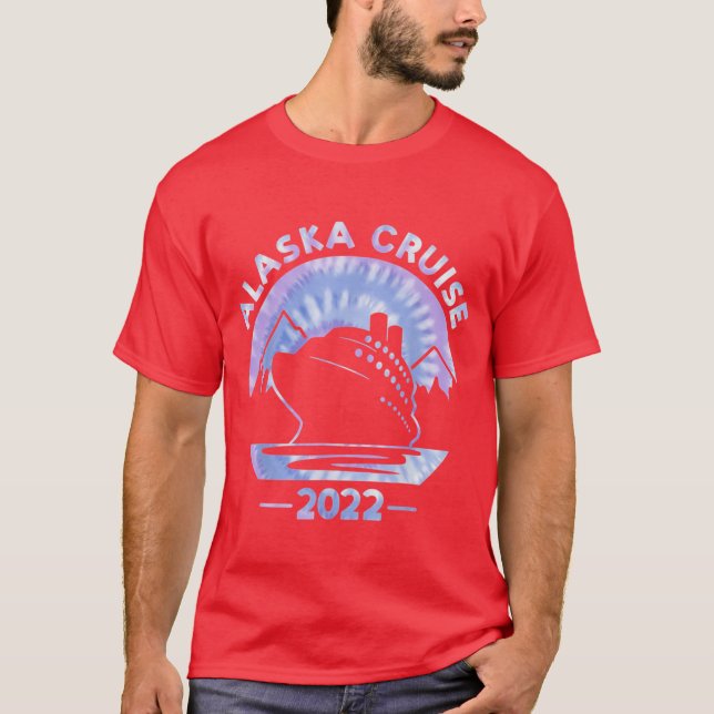 Alaska Cruise 2022 Tie Dye Print Family Alaskan Cr T Shirt (Framsida)