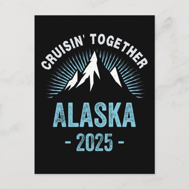 Alaska Cruise 2025 Family Friends Vacation Travel Vykort (Framsida)