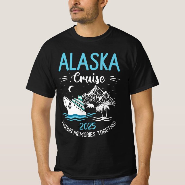 Alaska Cruise 2025 Matching Family Friends T Shirt (Framsida)