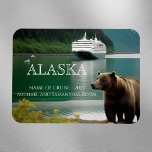 Alaska Cruise Bear Personlig Magnet<br><div class="desc">Den här designen kan vara personlig i det område som tillhandahålls genom att ändra fotot och/eller text. Du kan också anpassa den genom att klicka på Anpassa den här mallen och sedan välja klicka för att anpassa ytterligare alternativ och ta bort eller ändra färg i bakgrunden, lägga till text, ändra...</div>