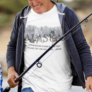 Alaska Cruise Cruise Anpassningsbar Bear Moose Fam T Shirt