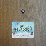 Alaska Cruise Cruise Anpassningsbar Bear Moose Snö Magnet<br><div class="desc">Den här designen kan vara personlig i det område som tillhandahålls genom att ändra fotot och/eller text. Du kan också anpassa den genom att klicka på Anpassa den här mallen och sedan välja klicka för att anpassa ytterligare alternativ och ta bort eller ändra färg i bakgrunden, lägga till text, ändra...</div>