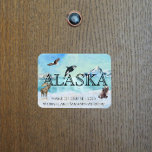 Alaska Cruise Cruise Anpassningsbar Bear Moose Snö Magnet<br><div class="desc">Den här designen kan vara personlig i det område som tillhandahålls genom att ändra fotot och/eller text. Du kan också anpassa den genom att klicka på Anpassa den här mallen och sedan välja klicka för att anpassa ytterligare alternativ och ta bort eller ändra färg i bakgrunden, lägga till text, ändra...</div>