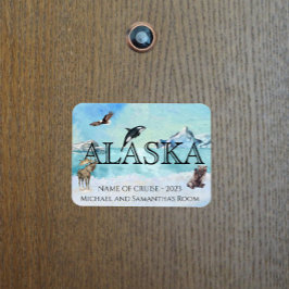 Alaska Cruise Cruise Anpassningsbar Bear Moose Snö Magnet
