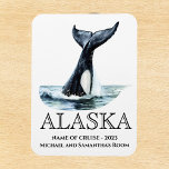 Alaska Cruise Cruising Orca svan Watercolor Magnet<br><div class="desc">Den här designen kan vara personlig i det område som tillhandahålls genom att ändra fotot och/eller text. Du kan också anpassa den genom att klicka på Anpassa den här mallen och sedan välja klicka för att anpassa ytterligare alternativ och ta bort eller ändra färg i bakgrunden, lägga till text, ändra...</div>