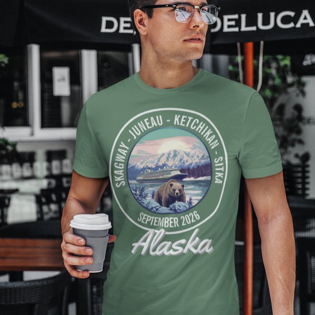 Alaska Cruise Date Cities Frakt Embarkation T Shirt (Skapare uppladdad)