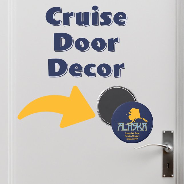 Alaska Cruise Frakt Cabin Door Marker Personlig Magnet (Skapare uppladdad)