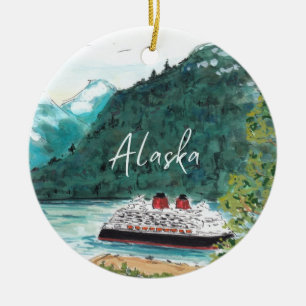Alaska Cruise Frakt Julgransprydnad Keramik