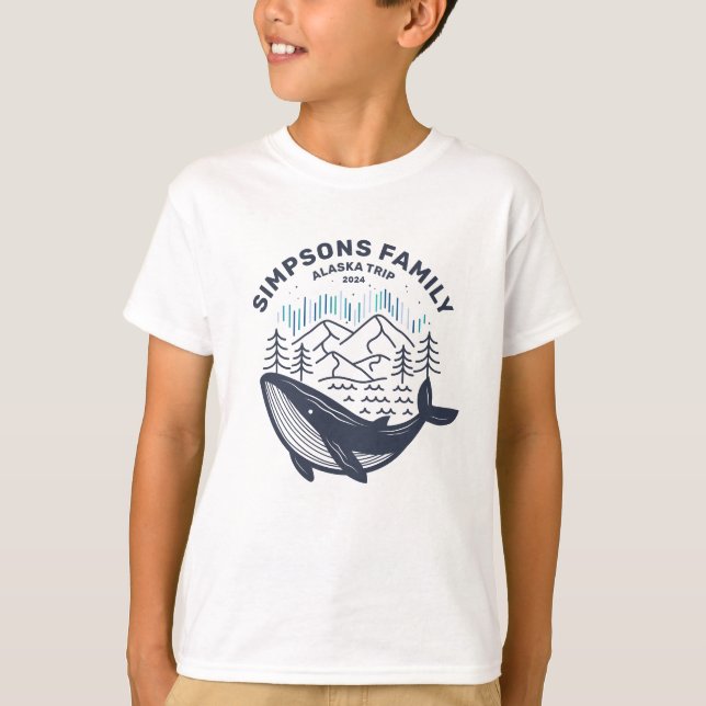 Alaska Cruise Resa Anpassningsbar  Family Matching T Shirt (Framsida)