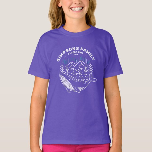Alaska Cruise Resa Anpassningsbar  Family Matching T Shirt (Framsida)