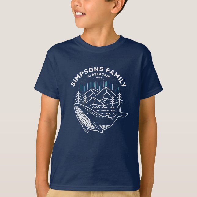 Alaska Cruise Resa Anpassningsbar  Family Matching T Shirt (Framsida)