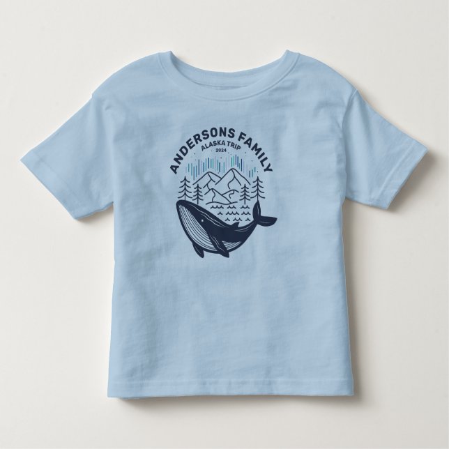 Alaska Cruise Resa Anpassningsbar  Family Matching T Shirt (Framsida)