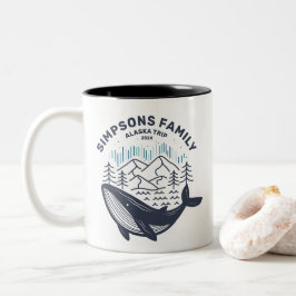 Alaska Cruise Resa Anpassningsbar Family Matching Två-Tonad Mugg