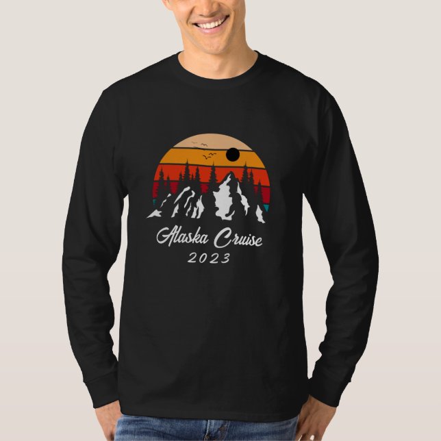 Alaska Cruise Sunset Mountain Anpassade T Shirt (Framsida)