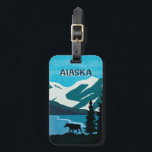 Alaska Cruise Vacation Glacier Mountain Moose Bagagebricka<br><div class="desc">Alaska Cruise Vacation Glacier Mountain Moose är underbar för nästa semester resa till Alaska. Eller ett underbart keepy-minne av kärlek för Alaska. Modern återtro poster stil-teckningar.</div>