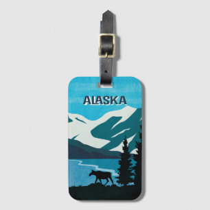 Alaska Cruise Vacation Glacier Mountain Moose Bagagebricka