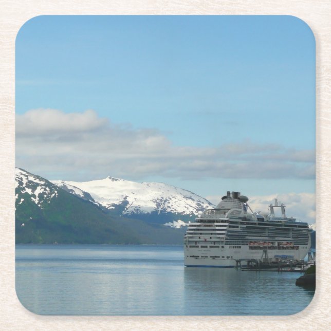 Alaska Cruise Vacation Travel Photography Underlägg Papper Kvadrat (Framsidan)