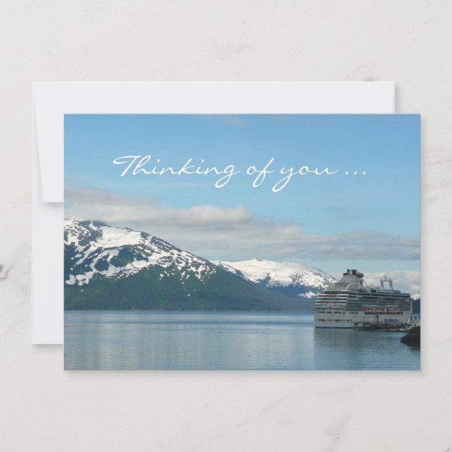 Alaska Cruise Vacation Travel Thinking of You Car Kort (Framsida)