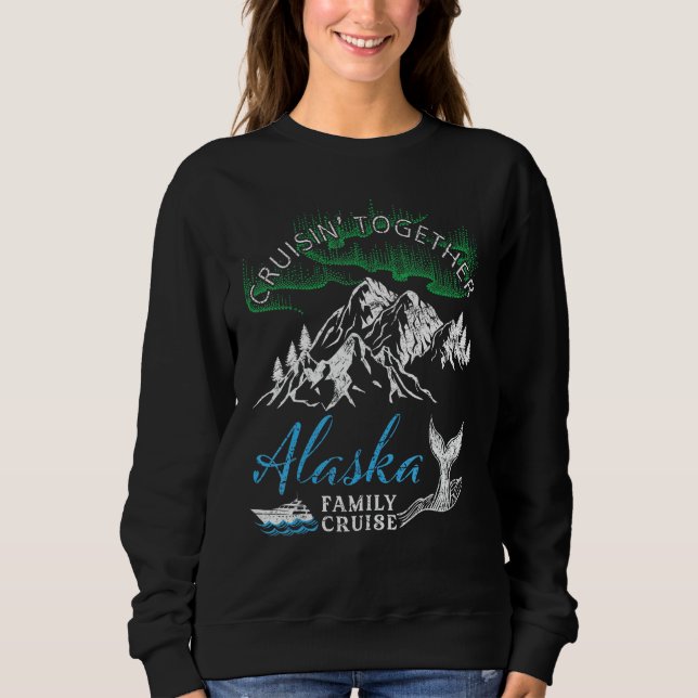 Alaska Cruisin' Together Family Cruise North Light T Shirt (Framsida)
