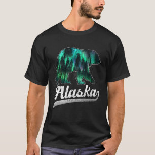 Alaska Dag Norrsken Souvenir Vilda Djur Älskare T Shirt