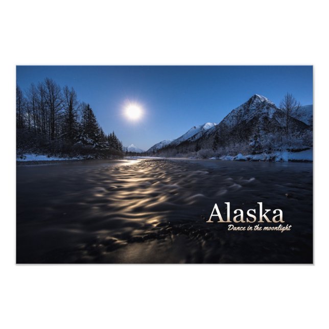Alaska Dance i Moonlight Fototryck (Framsidan)