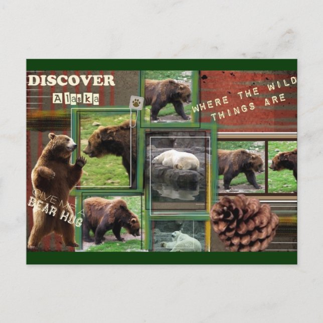 Alaska-där Vilden Sak är Vykort (Framsida)