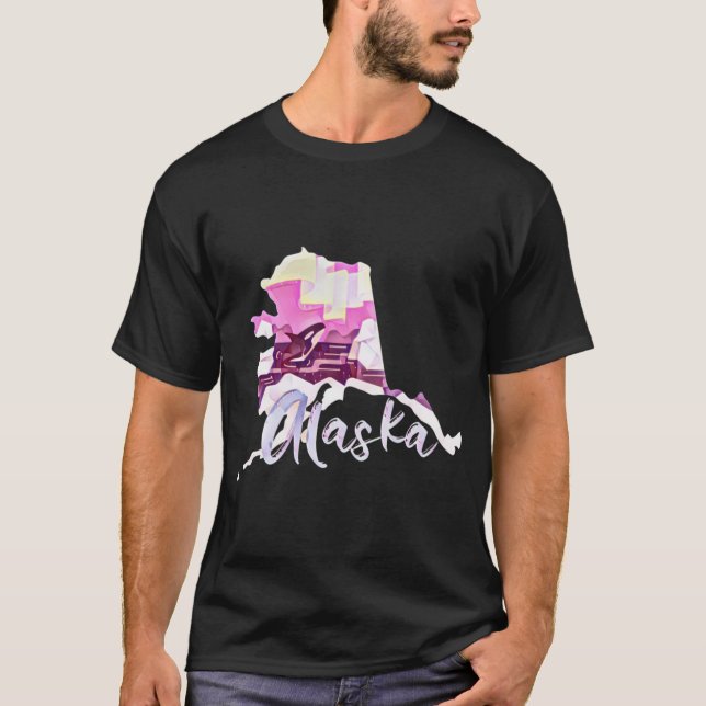 Alaska delstat 4 t shirt (Framsida)