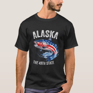 Alaska Den 49:e Statens Patriotiska Amerikanska Fl T Shirt