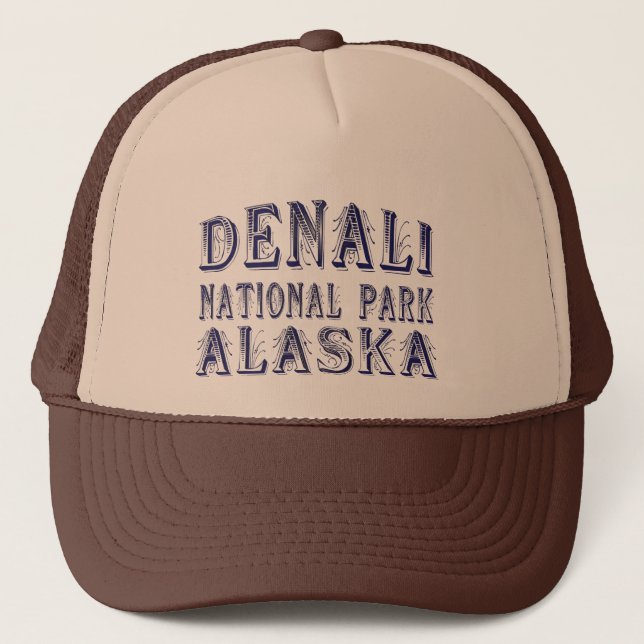 Alaska Denali National Park Baseball Cap Truckerkeps (Framsida)