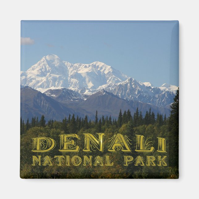 Alaska Denali National Park Mount McKinley Magnet (Framsidan)