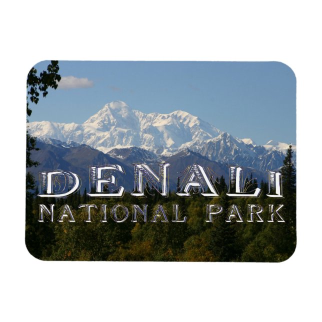 Alaska Denali National Park Mount McKinley Magnet (Horisontell)