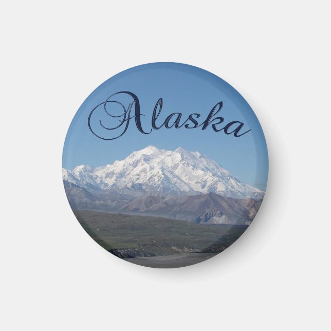 Alaska Denali National Park Mount McKinley Magnet (Framsidan)